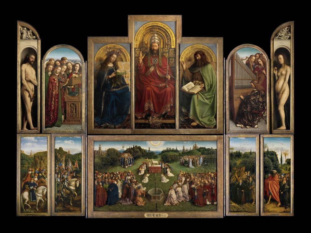 The Ghent Altarpiece, Jan and Hubert van Eyck, 1420–1432, Belgium